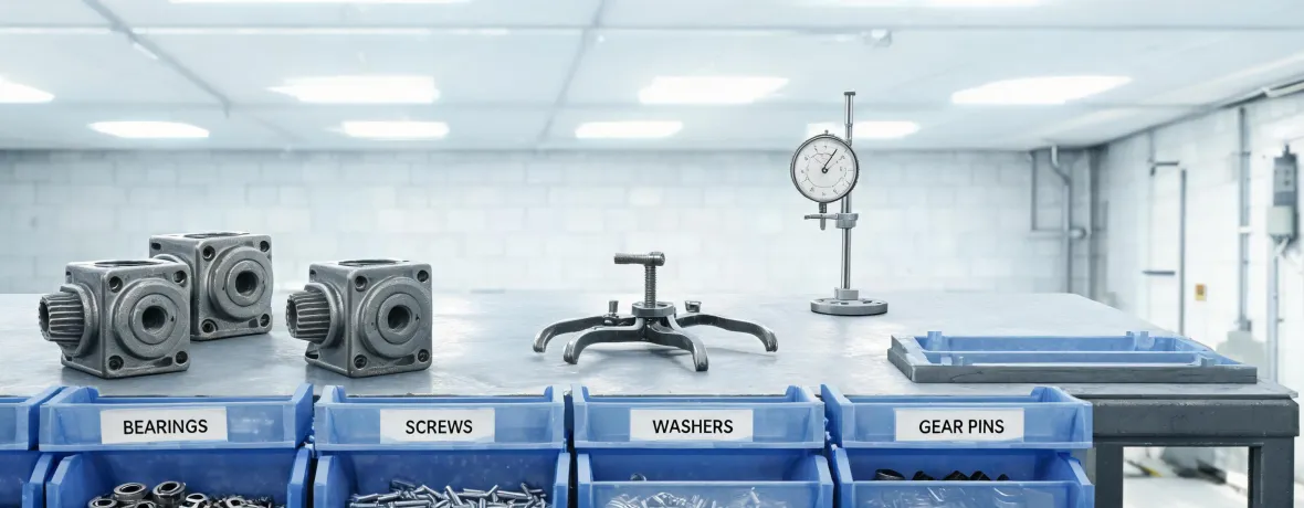 Gear reducer assembly bench